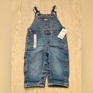 NWT OshKosh B’Gosh Baby Denim Classic Overalls In Dark Wash Size 6 Months